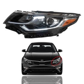 2019 2020 Kia Optima Headlight Assembly Halogen with LED Daytime Running Lamp Driver Side by AutoModed