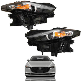2019 2020 Mazda 3 Full LED Headlight Assembly Left Right Pair by AutoModed