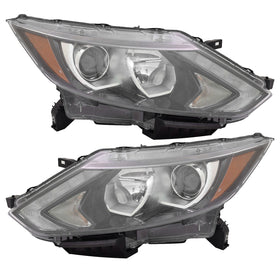 2017 2018 2019 Nissan Rogue Sport Qashqai Headlight Assembly Halogen with LED Left Right Pair by AutoModed