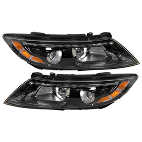 2014 2015 Kia Optima Headlight Assembly Halogen with LED Tube Projector Left Right Pair by AutoModed