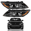 2014 2015 Kia Optima Headlight Assembly Halogen with LED Tube Projector Left Right Pair by AutoModed