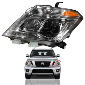 2017 2018 2019 2020 Nissan Armada Headlight Assembly Halogen with LED Daytime Running Lamp Driver Side by AutoModed