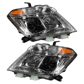 2017 2018 2019 2020 Nissan Armada Headlight Assembly Halogen with LED Daytime Running Lamp Left Right Pair