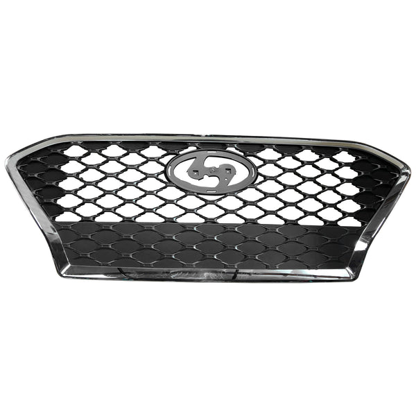 2018 2019 2020 2021 Hyundai Kona Hatchback Front Upper Bumper Grille with Chrome Trim by AutoModed