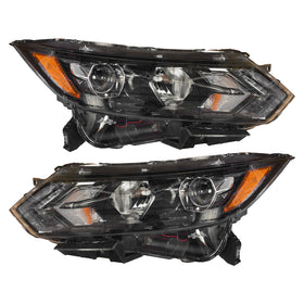 2020 2021 2022 Nissan Rogue Sport Headlight Assembly Halogen with LED Projector Left Right Pair by AutoModed