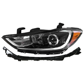 2017 2018 Hyundai Elantra Headlight Assembly Halogen with Mounting Retainer Bracket Driver Side 2pc by AutoModed