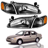 1998 1999 2000 Toyota Corolla Headlights Assembly & Corner Parking Lamps Set 4pc by AutoModed
