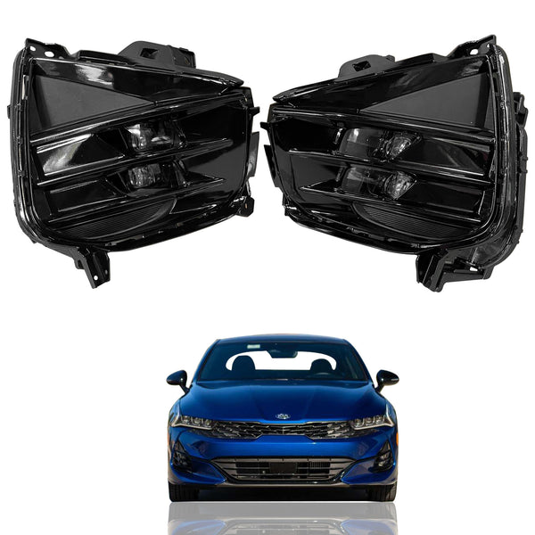 2021 2022 KIA Optima K5 LED Fog Lamp Daytime Running Light with bezels Left Right Pair by AutoModed