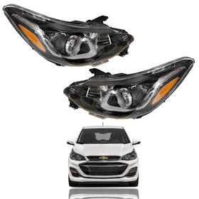 2019 2022 Chevrolet Spark Headlight Assembly Halogen Left Right Pair by AutoModed