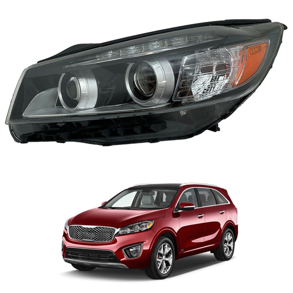 2016 2017 2018 Kia Sorento Headlight Assembly Halogen with LED Accent Light Driver Side by AutoModed