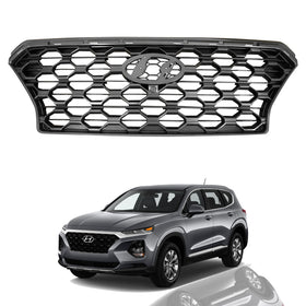 2019 2020 Hyundai Santa Fe Front Radiator Grille Assembly With Camera Hole by AutoModed