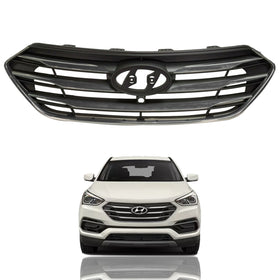 2017 2018 Hyundai Santa Fe Sport Front Upper Bumper Grille with Camera Hole by Automoded