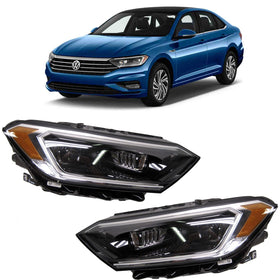 2019 2020 2021 Volkswagen Jetta Headlight Assembly Full LED Projector Left Right Pair by AutoModed