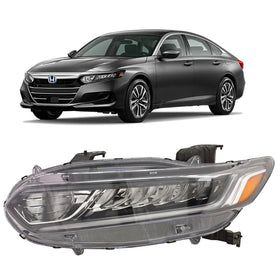 2018 2019 2020 2021 2022 Honda Accord Headlight Assembly Halogen with LED Driver Side by AutoModed