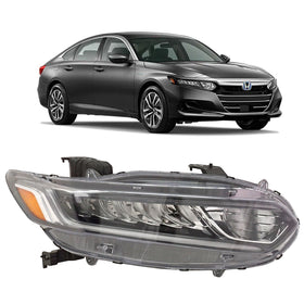 2018 2019 2020 2021 2022 Honda Accord Headlight Assembly Halogen with LED Passenger Side by AutoModed