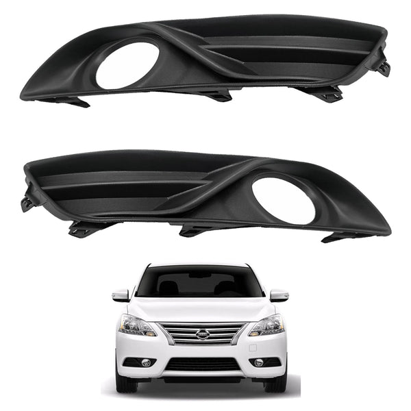 2013 2014 2015 Nissan Sentra Fog Light Lamp Covers Bezels Set Left Right 2pcs by AutoModed