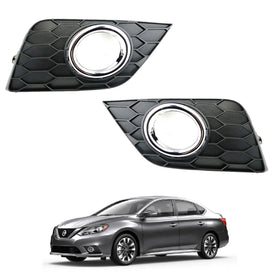 2016 2017 2018 2019 Nissan Sentra Fog Light Lamp Covers Bezels Set Left Right 2pcs by AutoModed