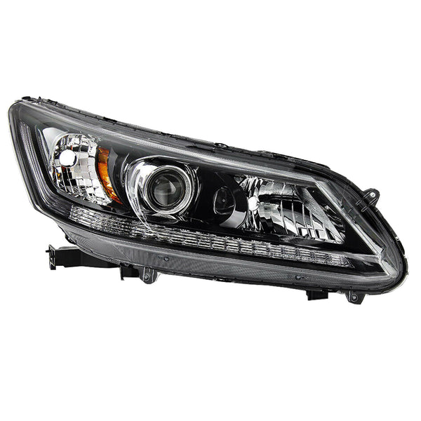 2013 2014 2015 Honda Accord Sedan Headlight Assembly Halogen Black & Chrome Passenger Side by AutoModed