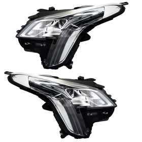 2018 2019 Cadillac XTS Headlight Assembly Full LED Chrome Housing Left Right Pair by AutoModed