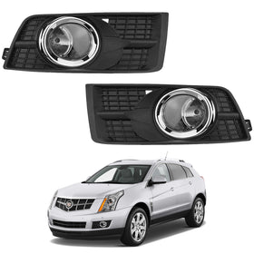 2010 2016 Cadillac SRX Front Bumper Fog Lights Cover Bezels Kit Left Right 4pcs Set by AutoModed
