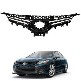 2018 2019 2020 Toyota Camry L LE XLE Front Upper Bumper Grill Grille Assembly Black by AutoModed