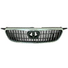 2005 2008 Toyota Corolla Front Upper Bumper Grille Assembly Vertical Style Chrome Black by AutoModed