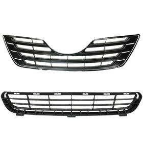 2007 2009 Toyota Camry CE LE XLE Front Upper Lower Bumper Grille Assembly Set by AutoModed