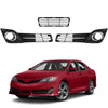 2012 2014 Toyota Camry SE Front Lower Bumper Grille & Fog Light Covers Assembly Set 3pcs by AutoModed