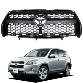 2009 2010 2011 2012 Toyota RAV4 Limited Front Upper Bumper Grille Assembly Black by AutoModed