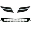 2013 2014 2015 Toyota RAV4 Front Upper & Middle Bumper Grille Assembly Set 3pcs by AutoModed