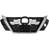 2020 2021 2022 Nissan Sentra Front Upper Bumper Grille Assembly Chrome Black by AutoModed