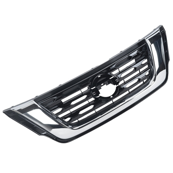 2017 2020 Nissan Pathfinder Front Upper Bumper Grille Assembly Chrome Black by AutoModed