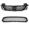 2013 2014 2015 Honda Accord Coupe Front Upper & Lower Bumper Grille Assembly Chrome Black by AutoModed