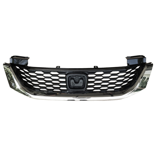 2013 2014 2015 Honda Accord Coupe Front Upper & Lower Bumper Grille Assembly Chrome Black by AutoModed