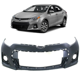 2014 2015 2016 Toyota Corolla S Sedan Primed Front Bumper Fascia Cover 5211903906 by AutoModed