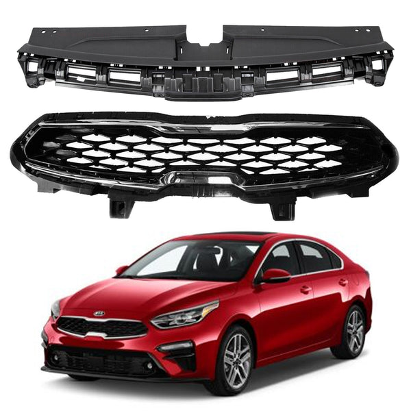 2019 2020 2021 Kia Forte Front Upper Bumper Grille & Radiator Sight Shield Cover Assembly by Automoded