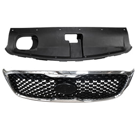 2016 2018 Kia Sorento Front Upper Bumper Grille & Radiator Sight Shield Cover Assembly by Automoded