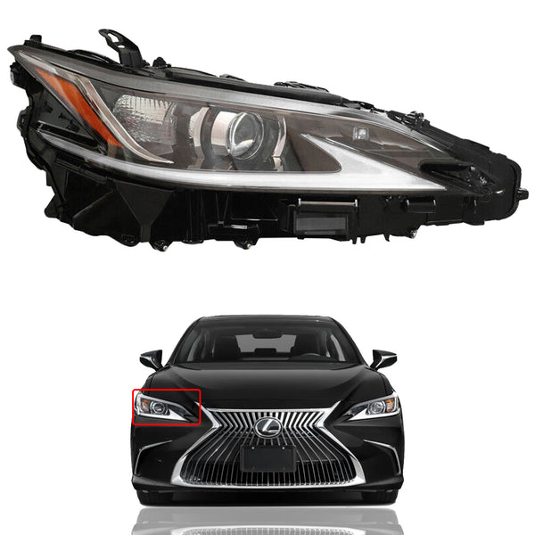 For 2019 2020 2021 Lexus ES250 ES300H ES350 Front Full LED Headlight With LED DRL Signal Lights Assembly Right Passenger Side RH 8115006C91 by Automoded