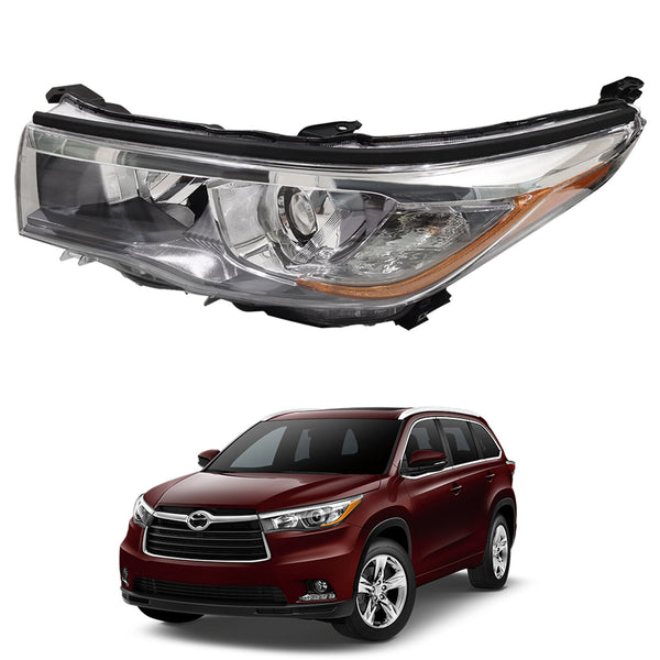 2014 2015 2016 Toyota Highlander Halogen Projector Headlight Headlamp Assembly Driver Side by Automoded