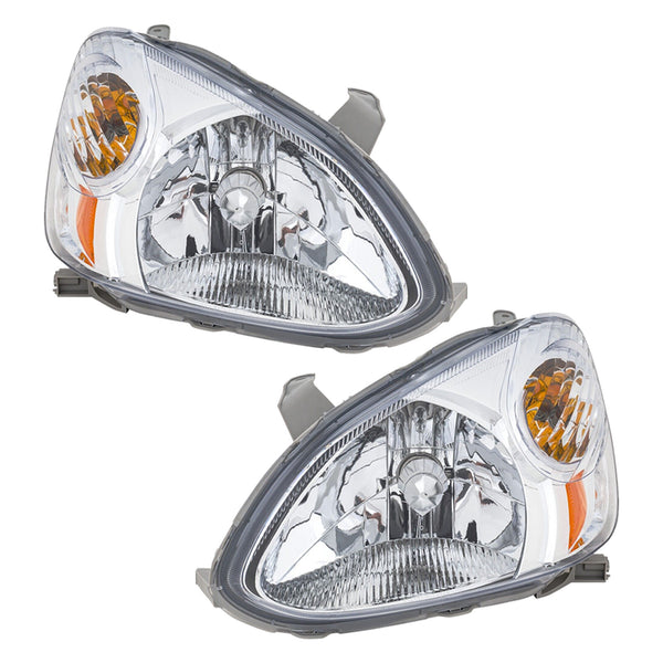 2003 2004 2005 Toyota Echo Halogen Headlight Headlamp Assembly Left Right Pair by Automoded