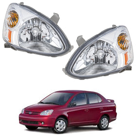 2003 2004 2005 Toyota Echo Halogen Headlight Headlamp Assembly Left Right Pair by Automoded
