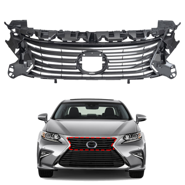 2016 2017 2018 Lexus ES300h & ES350 Front Upper Bumper Grille Assembly Dark Gray by AutoModed