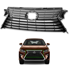 2016 2017 2018 2019 Lexus RX350 RX450h Front Upper Bumper Grille Assembly Dark Gray by AutoModed