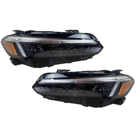 2022 2023 Honda Civic Sport Touring Front LED Headlight Headlamp Assembly Black Left Right Pair by Automoded