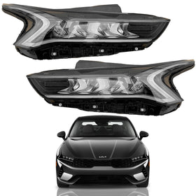 For 2021 2022 2023 Kia K5 LX EX Front Full LED Headlight Assembly Left Right Pair by AutoModed